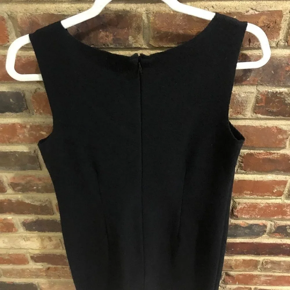 J Crew Black Wool Sheath Dress - Sz 2 - Picture 9 of 12